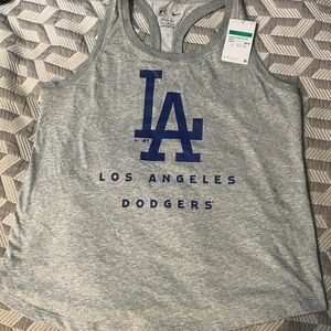 Nike Gray and Blue Los Angeles Tank Top